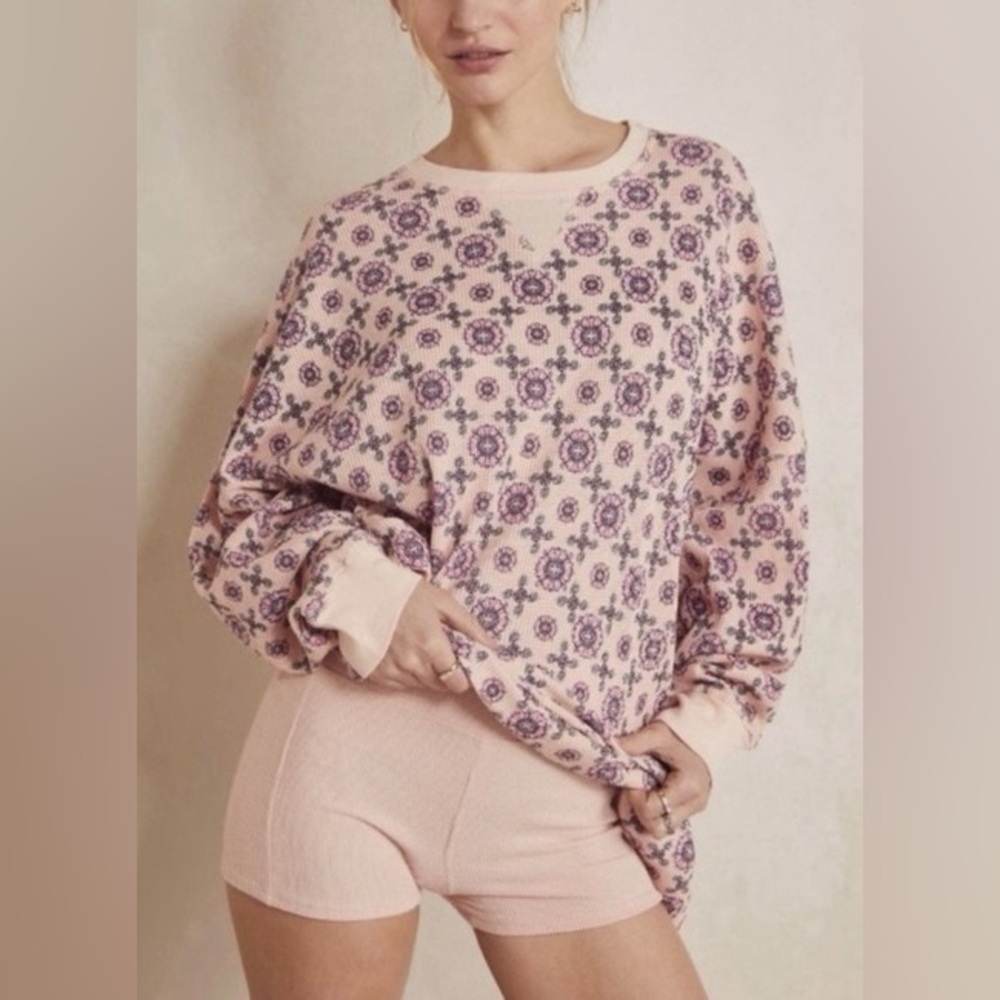 Free People Intimately Women’s Early Night Thermal‎ Floral Top Size S